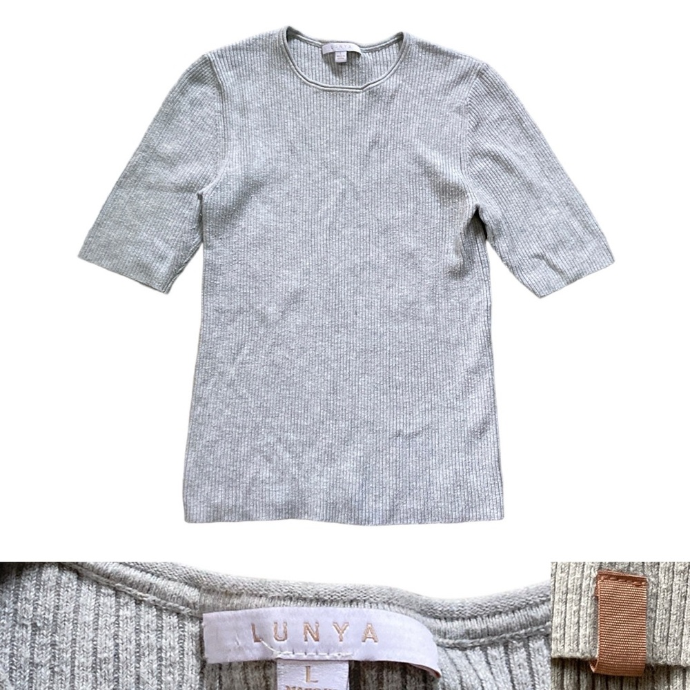Lunya Gray Short Sleeve Tee